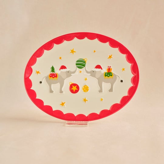 Karaca New Year Yılbaşı Carousel Kayık Tabak 25,5 cm