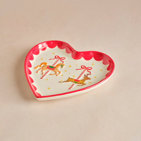 Karaca New Year Yılbaşı Carousel Pasta Tabağı 20 cm
