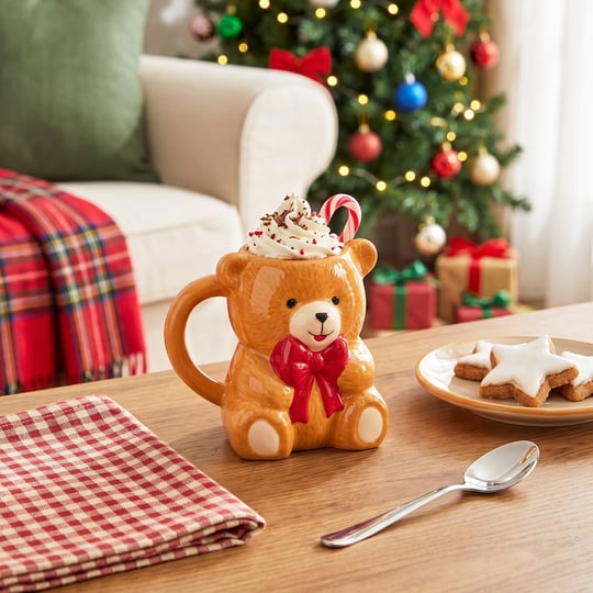 Karaca New Year Yılbaşı Lovely Bear Kupa 450 ml