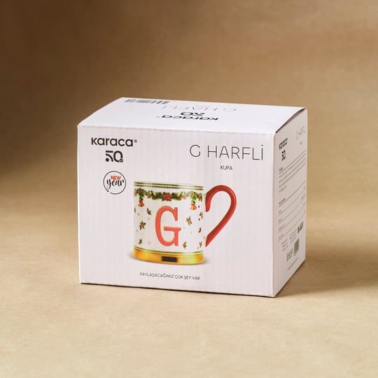 Karaca New Year Yılbaşı Petek G Harfli Kupa 330 ml