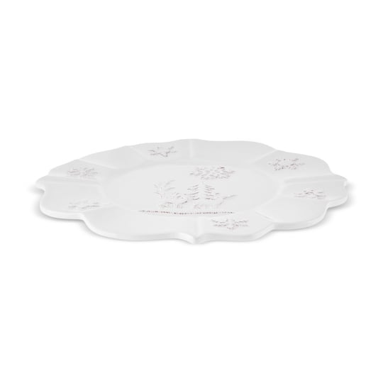Karaca New Year Yılbaşı Snowy Servis Tabağı 29 Cm Beyaz