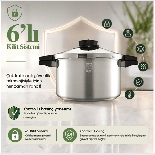 Karaca Quick and Safe İndüksiyon Tabanlı Düdüklü Tencere Seti