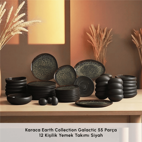 Karaca Red Carpet Earth Collection Galactic 55 Parça 12 Kişilik Yemek Takımı