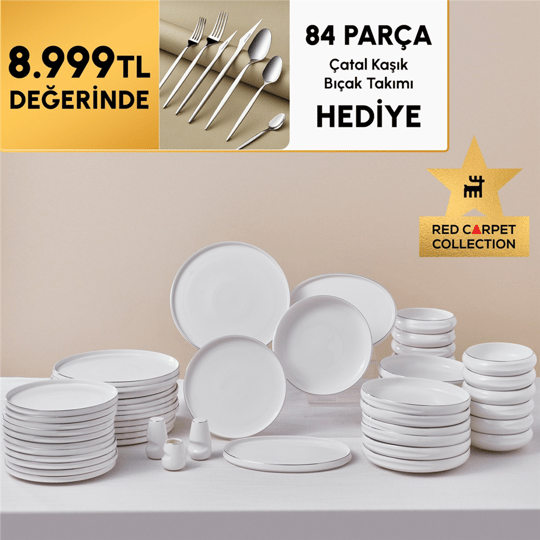 Karaca Stream Bone New Sunset V2 53 Parça 12 Kişilik Yemek Takımı