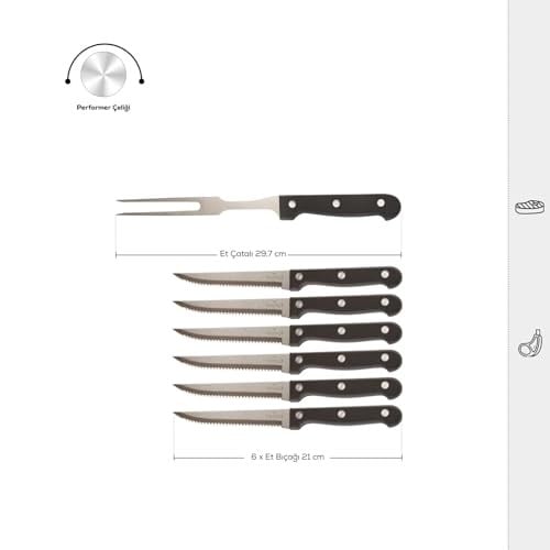 Karaca Tong 7 Parça Steak Bıçağı