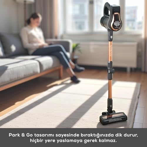 Karaca Vantuz Power Up Pro Dik Süpürge Black Copper