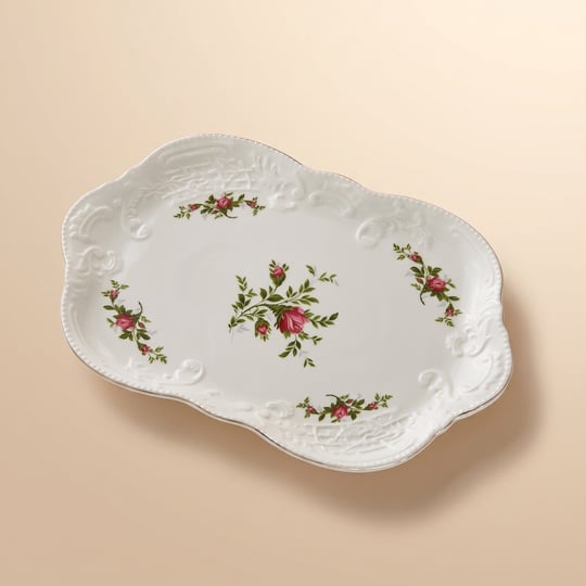 Karaca Vintage Rose Kayık Tabak 25 cm