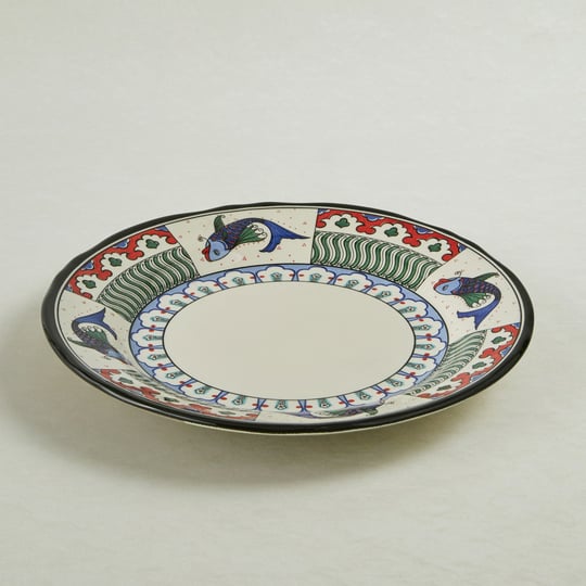 Karaca x Ömür Akkor İznik Balık Pasta Tabağı 21 cm