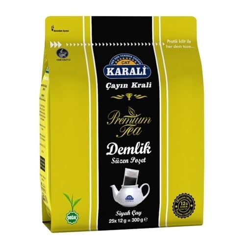 Karali Premium Demlik Poşet Siyah Çay 25li 3 Adet