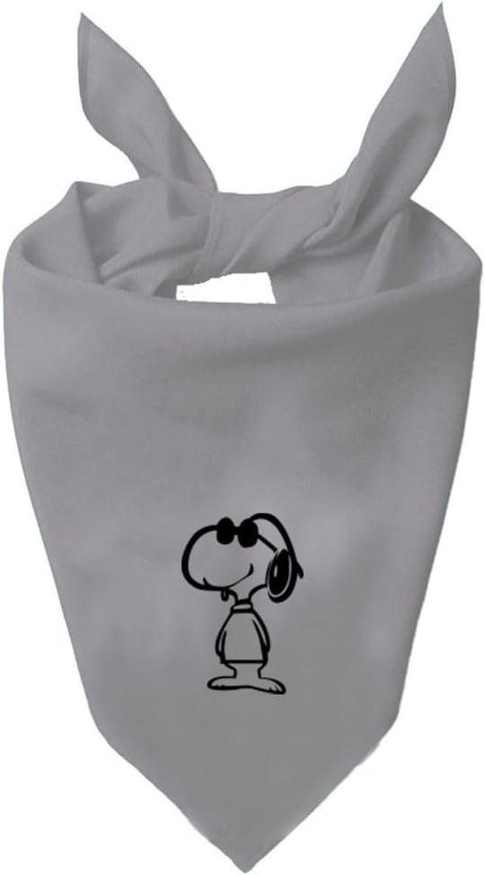 Kare Snoopy Tasarım Tek Renk Fular