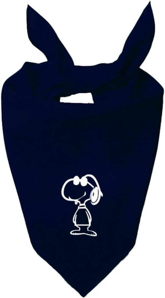 Kare Snoopy Tasarım Tek Renk Fular