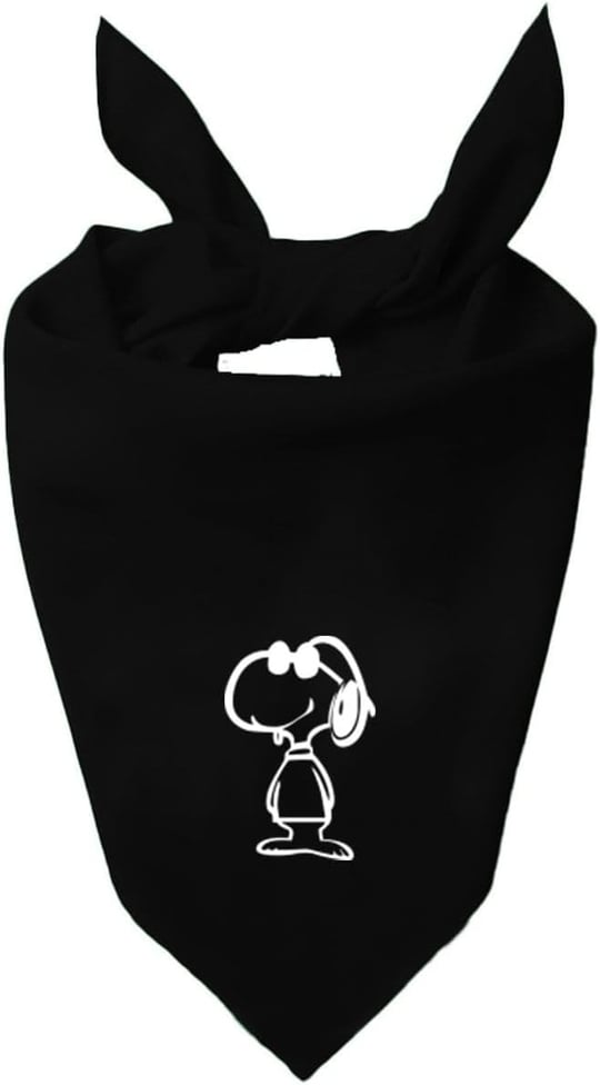 Kare Snoopy Tasarım Tek Renk Fular