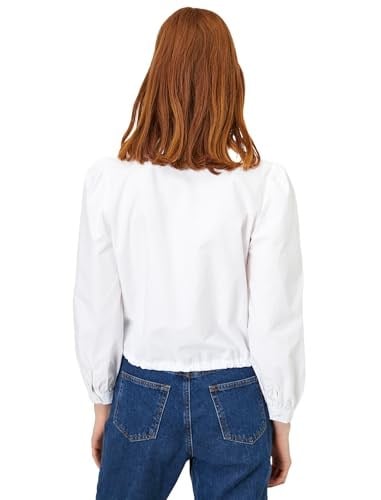 Kare Yaka Beli Bağlama Detaylı Bluz