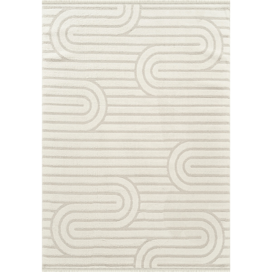 Kaşmir Halı 7/24 Plushy Runa Cream 80x300 cm