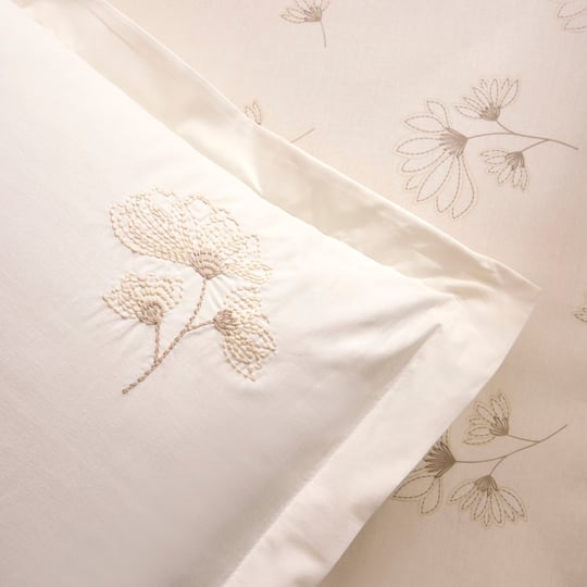Kaşmir Home Clara %100 Pamuk Çift Kişilik Nevresim Takımı Bej
