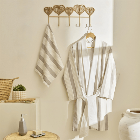 Kaşmir Home Helen Kimono Set Offwhite-Bej S-M