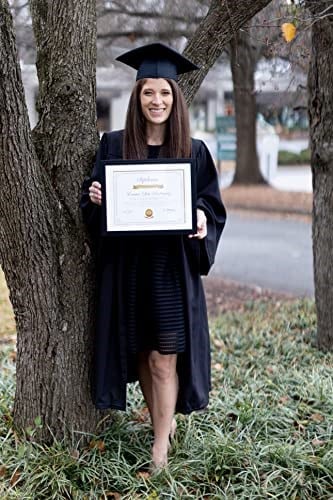 Kate & Milo Diploma Çerçevesi, Klasik Belge ve Sertifika Ekran Çerçevesi, Beyaz Mat Siyah, Mezun Hediye Fikirleri, Duvar veya Masa Üstü Çerçeve
