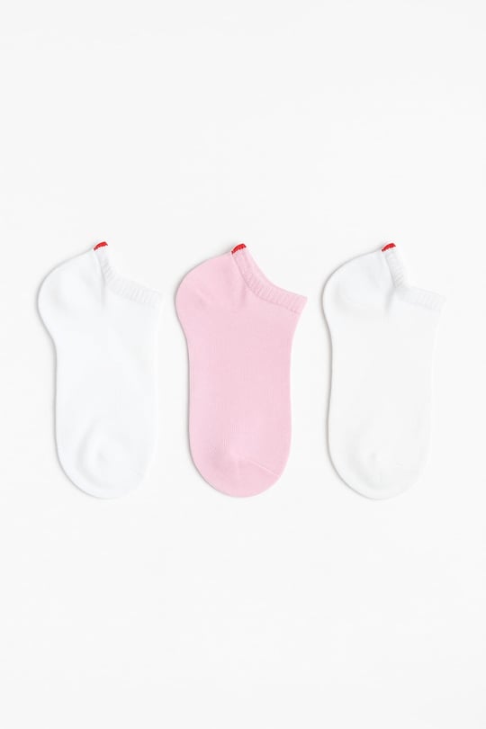 Katia & Bony Run 3lü Çocuk Basic Patik Çorap Beyaz/Beyaz/Pembe 9-12 Yaş, 9-12 Yaş, KAT01K00084, WHITE/WHITE/PINK, kız-çocuk