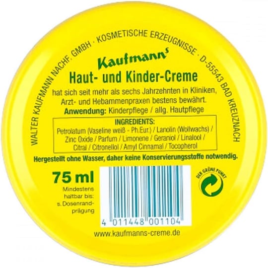 Kaufmanns Çocuk Pişik Kremi 75 ml