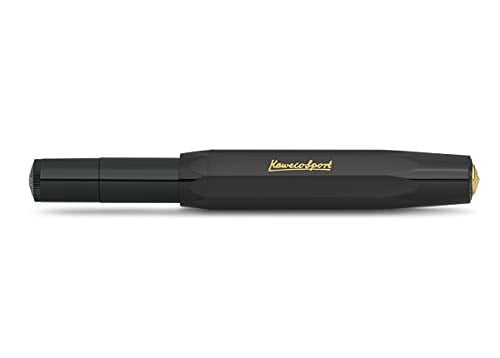 Kaweco 10000000 Klasik Sport Dolma Kalem, Medium Uç Siyah - Seçenekler: Medium, Broad, Extra Fine, Fine