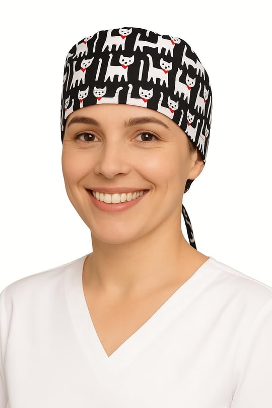 Kedili Doktor Hemşire Aşçı Cerrahi Bone Hastane Bone Bandana M011