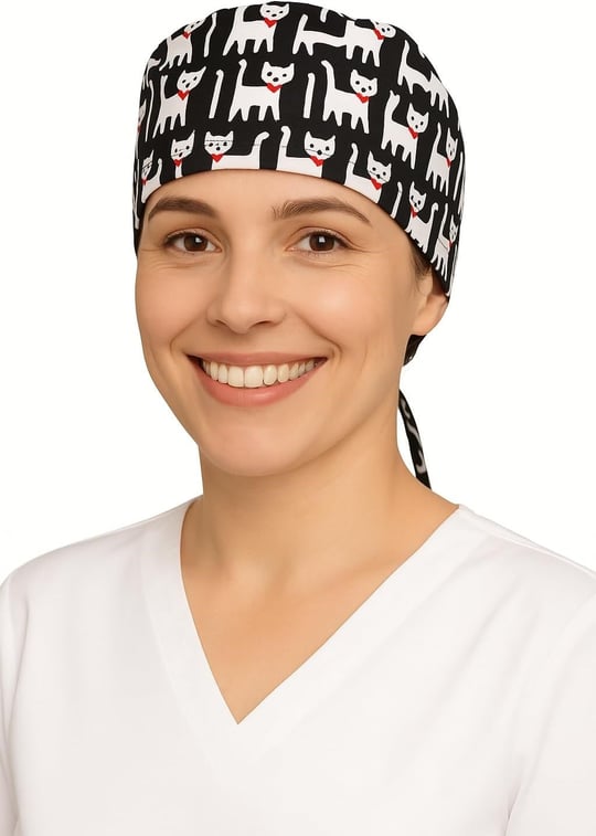 Kedili Doktor Hemşire Aşçı Cerrahi Bone Hastane Bone Bandana M011