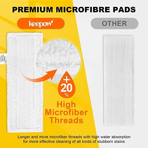 KEEPOW Kärcher EasyFix SC 2, SC 3, SC 4, SC 5 zemin başlığı ile uyumlu 5 mikrofiber bez seti