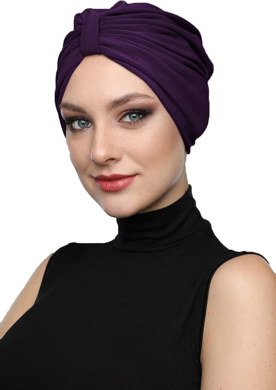 Kelebek Astarlı Hazır Türban Tesettür Havuz Bonesi