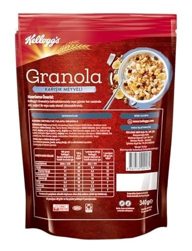 Kelloggs Granola Meyveli 340 Gr