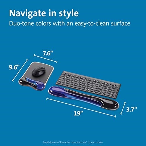 Kensington Duo Gel Mouse & Keyboard Wrist Rest Bundle, mavi (K52920WW)