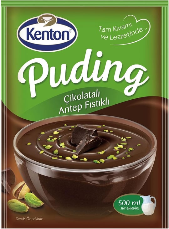 Kenton Puding Çikolatalı Antep Fıstıklı 100 G 4lü paket