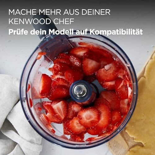 Kenwood MultiPro KAH65.000PL Çok Amaçlı Öğütme Makinesi Aksesuarı, Kenwood Chef & Chef XL Mutfak Robotu için Aksesuar, 5 Çalışma Diski, Paslanmaz Çelik Bıçak, Kapasite 1,2 l, Gümüş