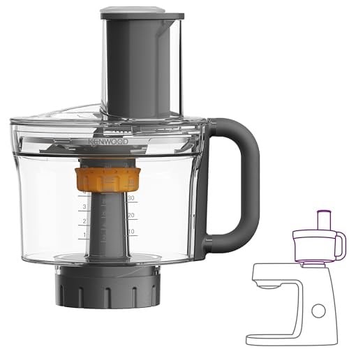Kenwood MultiPro KAH65.000PL Çok Amaçlı Öğütme Makinesi Aksesuarı, Kenwood Chef & Chef XL Mutfak Robotu için Aksesuar, 5 Çalışma Diski, Paslanmaz Çelik Bıçak, Kapasite 1,2 l, Gümüş