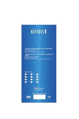Kifidis 9EMS2TABU000003 Vimaflex Dinlendirici Gercek Deri Ortopedik Tabanlık (Geniş Kalıp Ayakkabı icin) 41