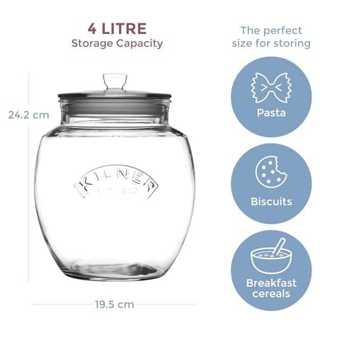 Kilner Evrensel saklama kabı, şeffaf, 4 litre