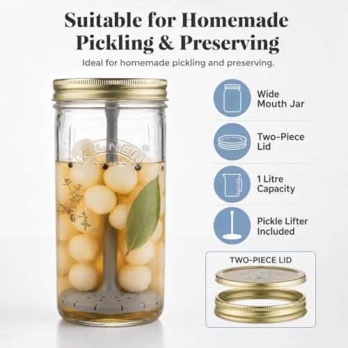 Kilner Kaldırıcılı Turşu Kavanozu 1 Litre