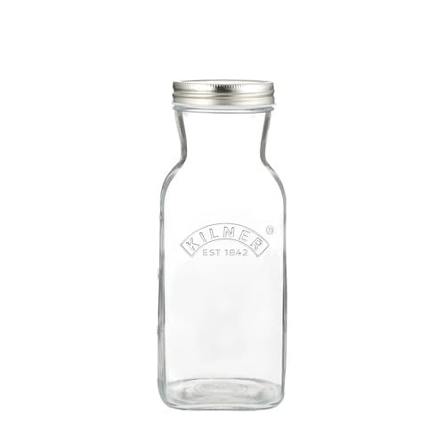 Kilner Sosluk veya meyve suyu için cam şişe, 1 litre kapasite