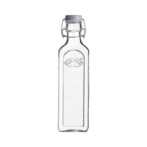 KILNER Ütü şişesi 600 ml | Yağ, meyve suyu ve şurubu muhafaza etmek ve muhafaza etmek için | Silikon conta sayesinde sızdırmaz | Doldurma göstergeli şişe | Şişe kıskaç kilit