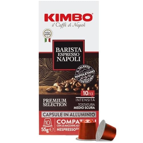 Kimbo Barista Espresso Napoli Nespresso Uyumlu Kapsül Kahve (Alüminyum) (10’lu Kutuda)