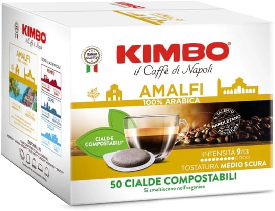 Kimbo Cialde Amalfi 100% Arabica Yassı Pod Uyumlu Kapsül Kahve (50’lik Kutuda)