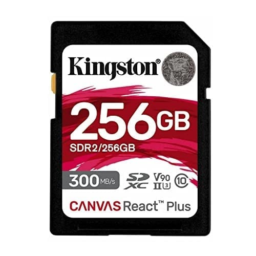 Kingston 256GB SDXC REACT PLUS UHS-II 300R/260W U3 V90 FULL HD/4K/8K