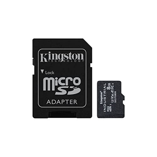 Kingston Endüstriyel microSD - 8 GB microSDHC Endüstriyel C10 A1 PSLC Kartı + SD Adaptör - SDCIT2/8 GB - Seçenekler: SD adaptörü ile, SD adaptörü olmadan, 8GB, 16GB, 32GB, 64GB
