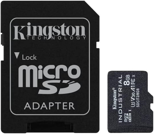 Kingston Endüstriyel microSD - 8 GB microSDHC Endüstriyel C10 A1 PSLC Kartı + SD Adaptör - SDCIT2/8 GB - Seçenekler: SD adaptörü ile, SD adaptörü olmadan, 8GB, 16GB, 32GB, 64GB