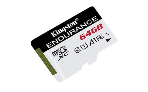 Kingston High-Endurance 64GB microSD Hafıza Kartı SDCE/64GB 95MB/s - 30MB/s kadar Okuma Yazma Kameralar, Araç Kameraları için