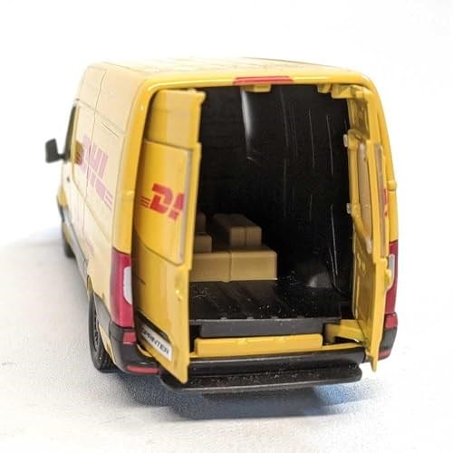 KiNSFUN DHL Mercedes-Benz Sprinter 1:46 Ölçekli 5 inç Döküm Metal Model Oyuncak Kargo Van