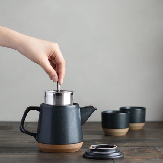 Kinto Ceramic Lab Çaydanlık 500 ml Siyah