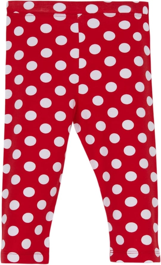 Kırmızı Kız Çocuk Polka-Dot Desen Kapri