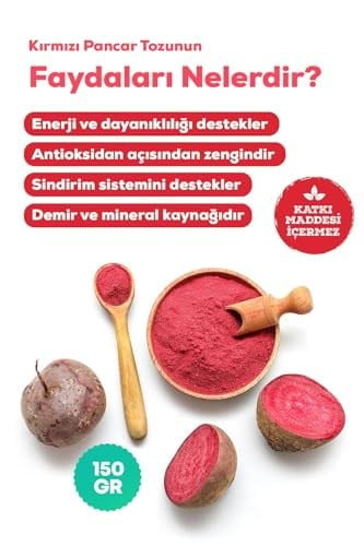 Kırmızı Pancar Kökü Tozu 150 gr (Doğal ve Katkısız)