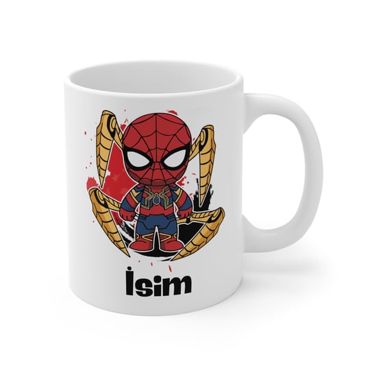Kişiye Özel Marvel Avengers Marvel Süper Kahramanlar Kupa Bardak Marvel Kupa Bardak (11 Karakter) (Örümcek Adam, Beyaz)