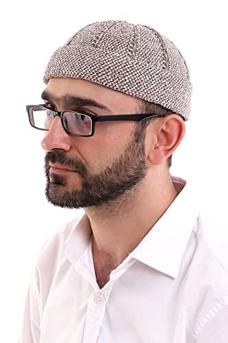 Kışlık Kadife Takke Katlamalı Desenli